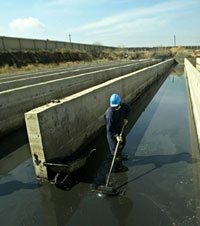 Le géant du BTP Bechtel avait en charge le chantier du retraitement des eaux usées de Bagdad (photo). &#13;&#10;&#13;&#10;&#9;&#9;(Photo: AFP)