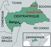 <p>Les rebelles centrafricains qui occupent depuis dix jours la ville Birao, dans l'extrême nord-est du pays, se sont emparés vendredi matin de celle d'Ouadda Djallé, à 130 km plus au sud.</p> 

		(Carte : RFI)