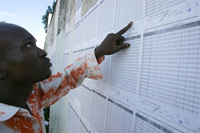 Les partisans du candidat Jean-Pierre Bemba contestent les chiffres avant même la proclamation définitive des résultats par la Commission électorale indépendante. 

		(Photo : AFP)