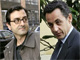 Le ministre français de l'Intérieur Nicolas Sarkozy (à dr.) et  l'ex-informaticien de EADS Imad Lahoud (à g.).  

		(Photos: AFP)