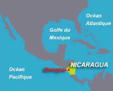 Le Nicaragua. &#13;&#10;&#13;&#10;&#9;&#9;(Cartographie: Marc Verney/RFI)