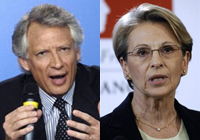 Les juges souhaitent entendre le Premier ministre, Dominique de Villepin, dans le cadre de l'affaire Clearstream, après la ministre de la Défense, Michèle Alliot-Marie. 
		(Photo : AFP/montage : RFI)