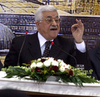 «<em>Nous ne permettrons pas que (notre peuple) sombre dans la guerre civile»</em>, a déclaré Mahmoud Abbas. 

		(Photo : AFP)