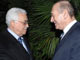 Mahmoud Abbas (gauche) et Ehud Olmert tentent de relancer le processus de paix israélo-palestinien. 

		(Photo : AFP)