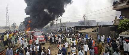 L'explosion a eu lieu à Abule-Egba, dans la banlieue nord de la capitale nigériane, Abuja. &#13;&#10;&#13;&#10;&#9;&#9;(Photo: AFP)