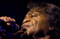 La légende de la <i>soul music</i> James Brown, en concert le 30 juillet 2006 à Copenhague (Danemark). 

		(Photo: AFP)