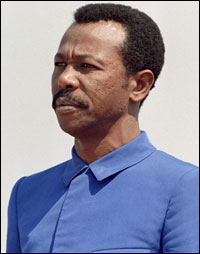 Le leader éthiopien Mengistu Hailé Mariam, le 31 octobre 1986, à Harare. &#13;&#10;&#13;&#10;&#9;&#9;(Photo: AFP)