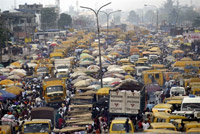 Lagos, au Nigeria, dont la population est estimée à près de 14 millions d'habitants... &#13;&#10;&#13;&#10;&#9;&#9;(Photo : AFP)