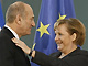 Ehud Olmert et Angela Merkel, le 12 décembre à Berlin. 

		(Photo: AFP)