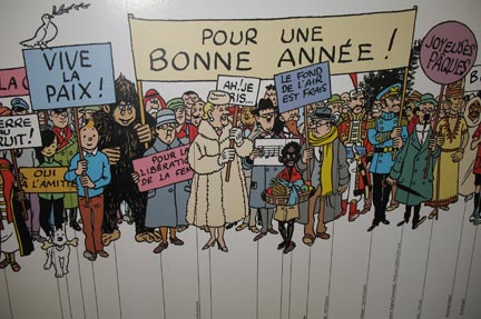 La grande famille de Hergé. (Photo : Elisabeth Bouvet/ RFI)
