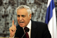 Le président de l'Etat d'Israël Moshe Katsav.(Photo : AFP)