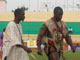 Un lutteur dans l’arène, stade Demba Diop, au Sénégal. 

		(photo:Vladimir Cagnolari)