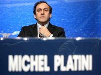 Michel Platini, le 26 janvier 2007 à Düsseldorf. 

		(Photo: AFP)