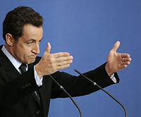 Le ministre français de l'Intérieur, Nicolas Sarkozy, le 11 janvier 2007 à Paris. 

		(Photo: AFP)