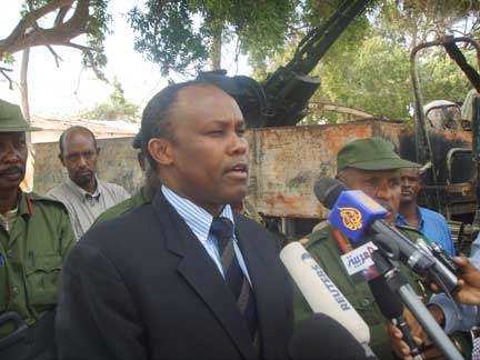 Hussein Aïdid, vice-Premier ministre du gouvernement somalien de transition. (Photo : Manu Pochez/ RFI)