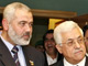 Mahmud Abbas (d.) et Ismail Haniya. 

		(Photo : AFP)