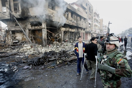 La ville de Bagdad a été à nouveau frappée par la violence ce dimanche 18 février. &#13;&#10;&#13;&#10;&#9;&#9;(Photo : AFP)