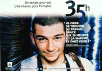 Cinq personnes représentant différentes catégories professionnelles ont accepté d’incarner les 35 heures en posant pour une campagne nationale d’affichage en 1998. &#13;&#10;&#13;&#10;&#9;&#9;(Source : <a href="http://www.35h.travail.gouv.fr/actualite/campagne/campagne.htm" target="_blank">ministère du Travail</a>)