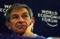 Le président de la Banque mondiale, Paul Wolfowitz, au dernier Forum économique de Davos (Suisse). 

		(Photo: AFP)