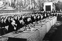 25 mars 1957 : signature du Traité de Rome.© Communauté européenne