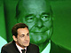 Nicolas Sarkozy, sur  le plateau de la chaîne Canal Plus, le 11 mars 2007.(Photo: AFP)