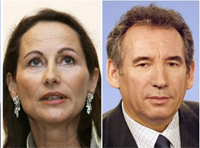 Ségolène Royal et François Bayrou. 

		(Photo : AFP)