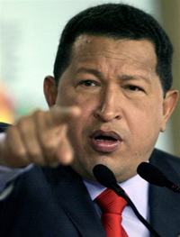 Le président vénézuélien Hugo Chavez 

		(Photo : AFP)