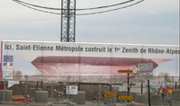 Le chantier du futur Zénith de Saint-Etienne. (Photo : Danielle Birck/ RFI)