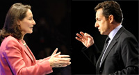 Ségolène Royal et Nicolas Sarkozy, face à face pour le second tour.(Photos : AFP)