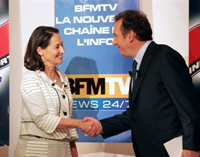 Ségolène Royal et François Bayrou ont participé à un débat organisé par BFM TV, RMC et <em>Le Parisien Aujourd’hui en France</em>. 

		(Photo : AFP)