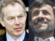 Le Premier ministre britannique, Tony Blair, et le président iranien, Mahmoud Ahmadinejad, ne ferment pas la porte à une solution négociée. 

		(Photo : AFP)