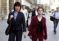 Les juges Fabienne Pous et Michèle Ganascia. 

		(Photo : AFP)
