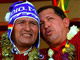Evo Morales (à gauche) et Hugo Chavez en mai 2006.(Photo : Christian Lombardi)