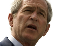 Sur l'Irak, le président Bush est maintenant critiqué par sa famille politique. 

		(Photo : AFP)