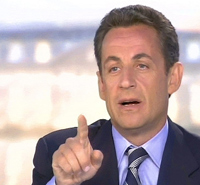 Nicolas Sarkozy lors du débat télévisé avec Ségolène Royal. &#13;&#10;&#13;&#10;&#9;&#9;(Photo : AFP)