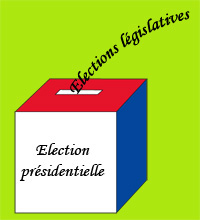 Aujourd'hui, on vote pour les législatives juste après la présidentielle. 

		(Image : RFI)