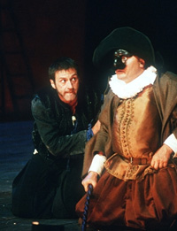  «Les fourberies de Scapin» de Molière, Avignon, 10 juillet 1990, Daniel Auteuil dans le rôle de Scapin. (Photo : AFP)