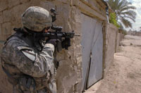 Soldat américain à Bagdad 

		(Photo : AFP)