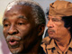 Le colonel Kadhafi s'oppose au président Thabo Mbeki sur l'avenir de l'Afrique.(Photo : Reuters)
