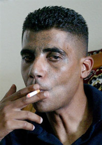 Zakaria Zoubeidi, le 14 juillet 2007. Le chef des Brigades des martyrs d'al-Aqsa à Jénine, a décidé de déposer les armes.(Photo : AFP)