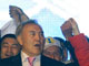 Le président du Kazakhstan, Nursultan Nazarbayev, fêtait déjà la victoire de son parti avant le résultat complet des élections.(Photo : Reuters)