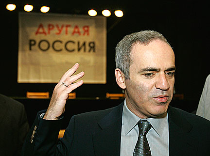 Garry Kasparov est entré dans la vie politique en 2005, en demandant une élection présidentielle « libre » en 2008.(Photo : Reuters)