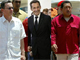 (de gauche à droite) Le président Uribe de Colombie, le président français Sarkozy et le président Chavez du Venezuela. (Photos : AFP)