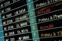 Aéroport Charles de Gaulle, au nord de Paris, samedi 27 octobre. Troisième jour de grève pour la compagnie aérienne Air France.(Photo : AFP)