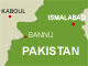 Un attentat-suicide non revendiqué fait 15 morts dans le nord-ouest du Pakistan. (Carte : L. Mouaoued/ RFI)