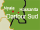 Le Darfour Nord et Sud.(Carte : I.Artus/RFI)