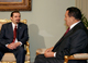 Le chef de la majorité parlementaire anti-syrienne, Saad Hariri (g) et le président égyptien Hosni Mubarak, au Caire ce mardi 30 octobre.(Photo : Reuters)