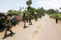 Les forces armées congolaises patrouillent aux environs de Rutshuru.(Photo : Reuters)