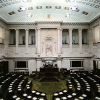 La salle plénière du Parlement belge.(Photo : DR)