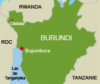 Le Burundi : un pays qui tente de sortir de treize années de guerre civile qui ont opposé Hutus et Tutsis.(Carte : I.Artus/RFI)